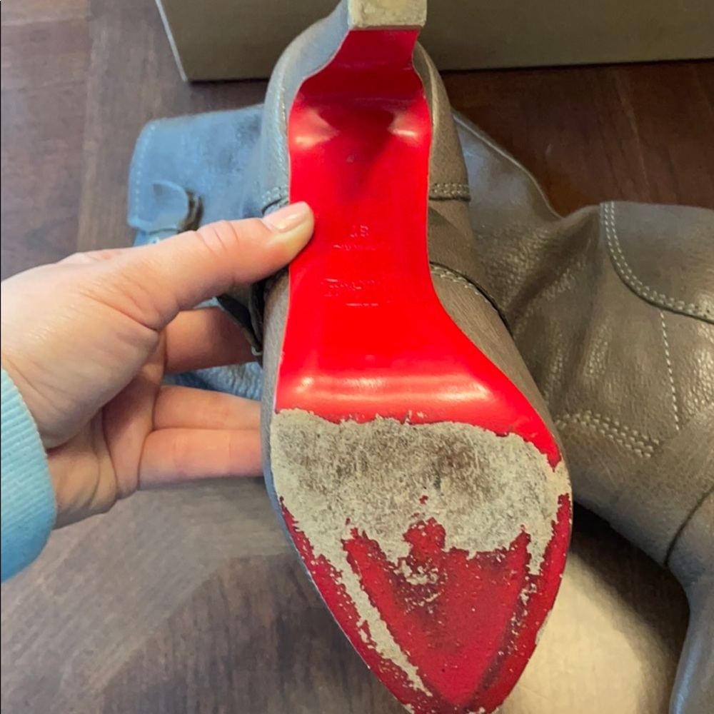 Christian Louboutin  flanavec 120 boots, taupe - Picture 6 of 12